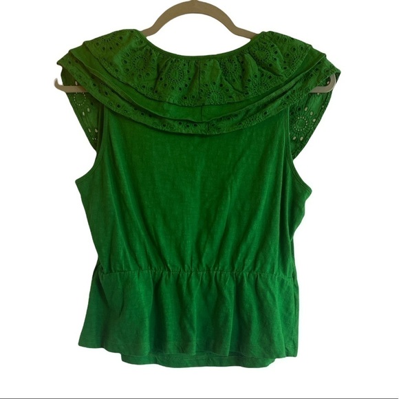 ANTHROPOLOGIE Jodi Ruffled Eyelet Crop Top - Picture 4 of 4